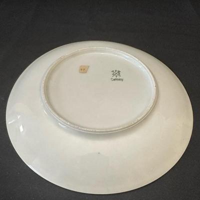 RS Prussia Floral Plate and 3 Floral Patterned Dishes