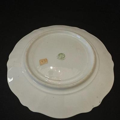 RS Prussia Floral Plate and 3 Floral Patterned Dishes