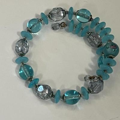 Various 1970's Glass Bead & Metal Bracelets