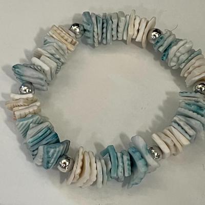 Various 1970's Glass Bead & Metal Bracelets