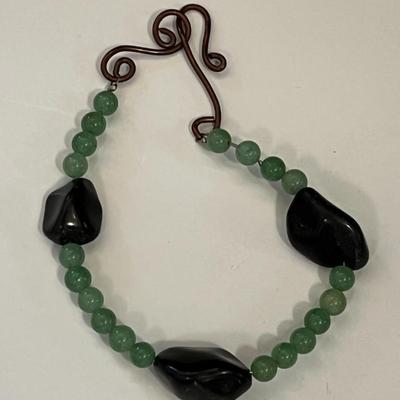 Various 1970's Glass Bead & Metal Bracelets