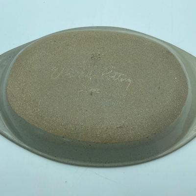 Elk pottery platter