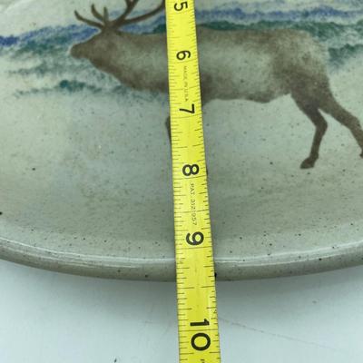 Elk pottery platter