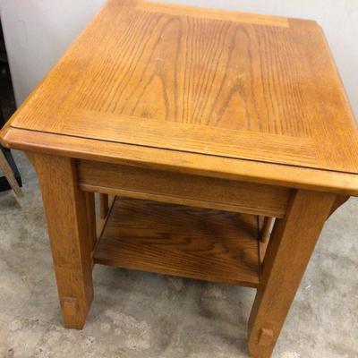 Oak Mission Style End Table