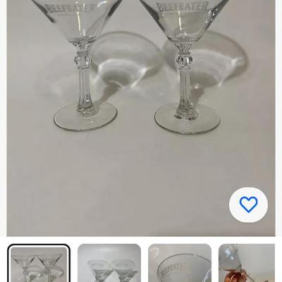 Beefeater martini glasses