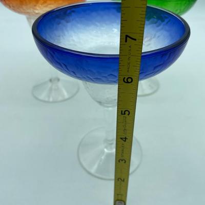 4 plastic margarita glasses