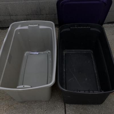 Larger Storage Tubs Most without Lids