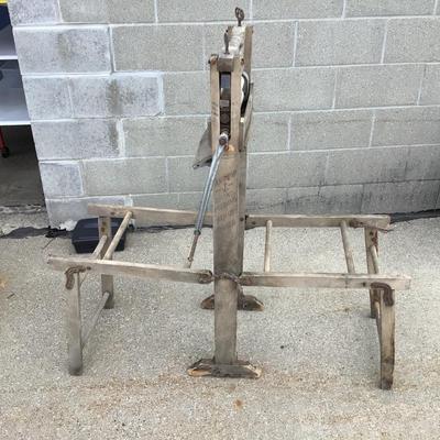 Antique Wood Wash Stand with Ringer