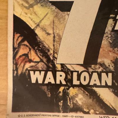WW2 US Propaganda Poster “7th War Loan Now All Together”