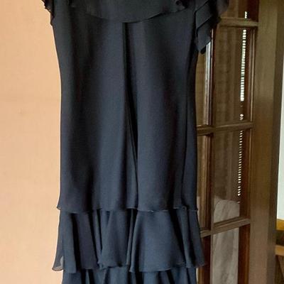 Black ruffled dress med to large
