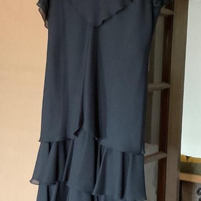 Black ruffled dress med to large