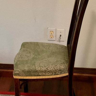 Beautiful japanned chair painted in gold and black laquer