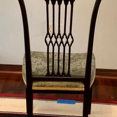 Beautiful japanned chair painted in gold and black laquer