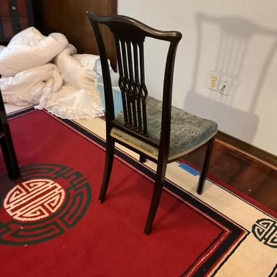 Beautiful japanned chair painted in gold and black laquer