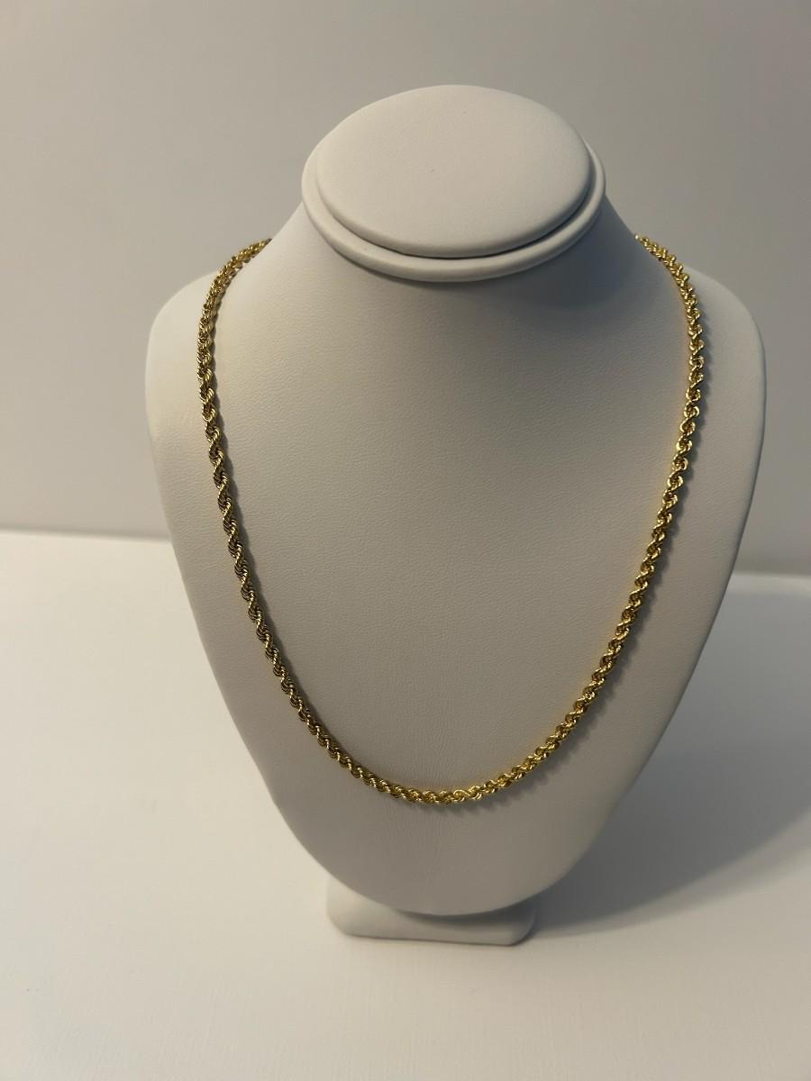 New Authentic 10K 22 inch Rope 3mm 5.5 gr | EstateSales.org