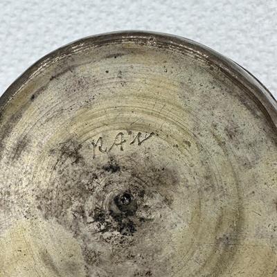 Vintage Hand Painted Round Trinket Box with Lid