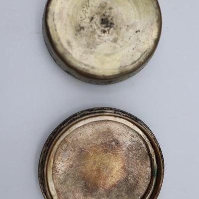 Vintage Hand Painted Round Trinket Box with Lid