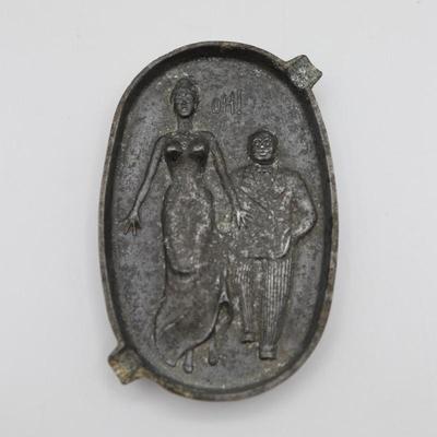 Vintage Risqué Double-sided Ashtray