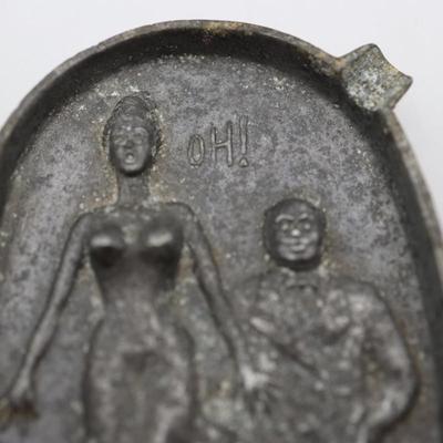 Vintage Risqué Double-sided Ashtray