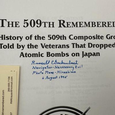 Enola Gay and Flying Tigers Signed Photographs and Book