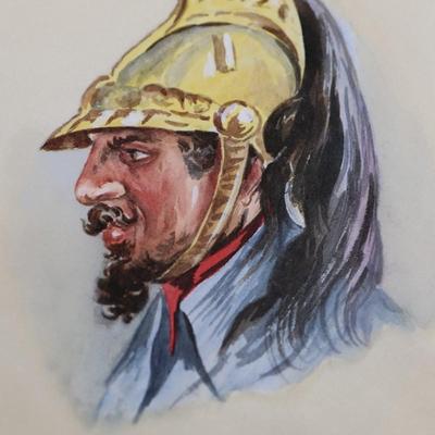 Paintings of (2) War Figures