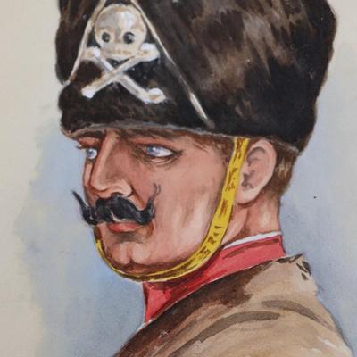 Paintings of (2) War Figures