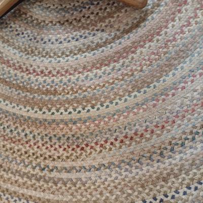 Farmhouse Braided Oval Area Rug 9'x7'