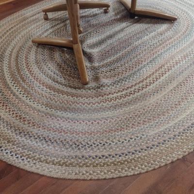 Farmhouse Braided Oval Area Rug 9'x7'