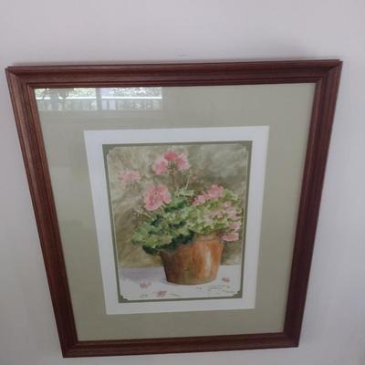 Framed Art Watercolor by Joan Morgan