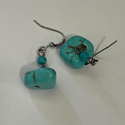 Vintage Glass Bead Rope Necklaces and Stone Earrings