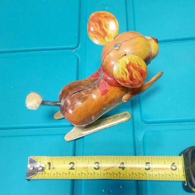 LOT 9 OLD TIN LITHO WIND UP DOG