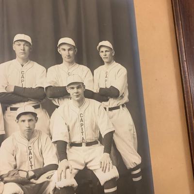 Large Framed Vintage Capital University Baseball Team Photo