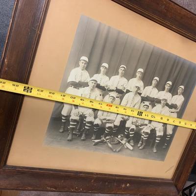 Large Framed Vintage Capital University Baseball Team Photo