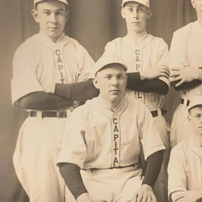 Large Framed Vintage Capital University Baseball Team Photo
