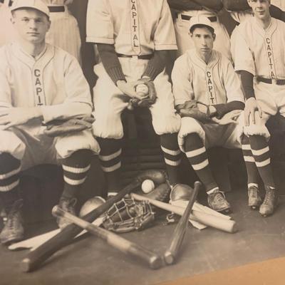Large Framed Vintage Capital University Baseball Team Photo
