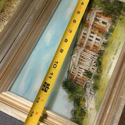 Ohio & Maryland University Reverse On Glass