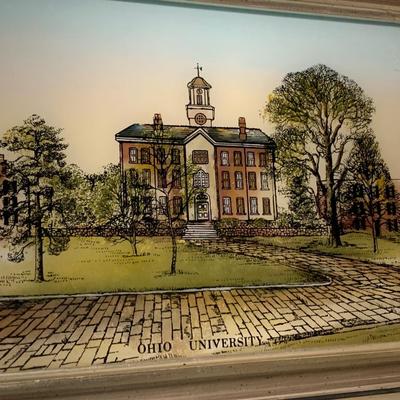 Ohio & Maryland University Reverse On Glass