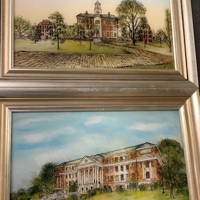 Ohio & Maryland University Reverse On Glass
