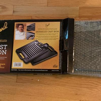 All-Clad Emeril Enameled Cast Iron Griddle In Box