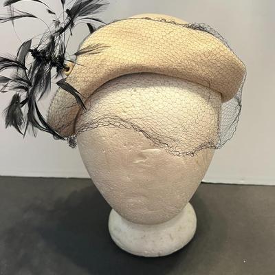 1940's Trio - Vintage Belvedere Wool Hat, Sequin Cocktail Hat, and Velvet Hat