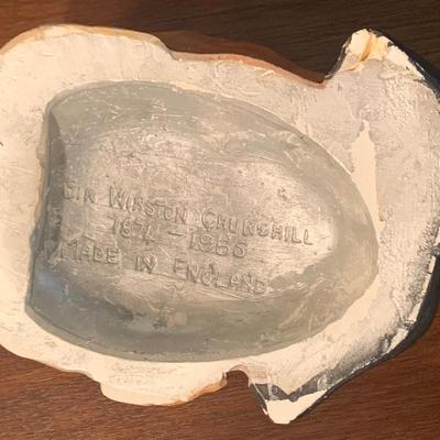 Vintage Winston Churchill Plaster Bust