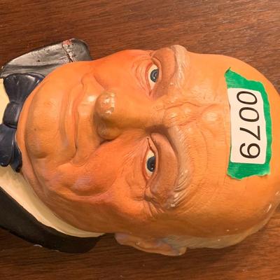 Vintage Winston Churchill Plaster Bust