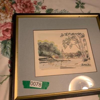 Signed / Numbered Annapolis Watercolor Framed