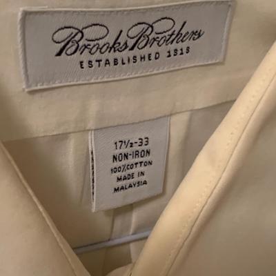 Brooks Brothers Mens White Dress Shirts Lot - Mostly 17 1/2 - 33