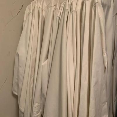 Brooks Brothers Mens White Dress Shirts Lot - Mostly 17 1/2 - 33