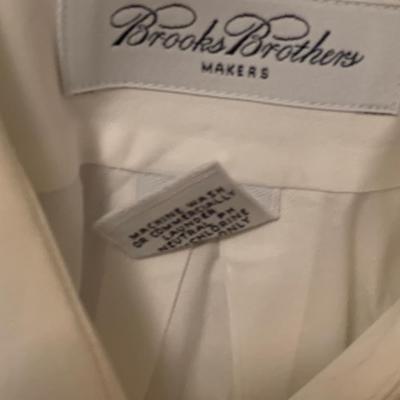 Brooks Brothers Mens White Dress Shirts Lot - Mostly 17 1/2 - 33