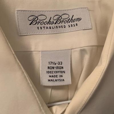 Brooks Brothers Mens White Dress Shirts Lot - Mostly 17 1/2 - 33