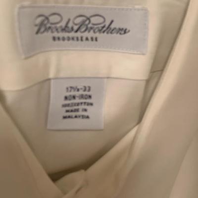 Brooks Brothers Mens White Dress Shirts Lot - Mostly 17 1/2 - 33