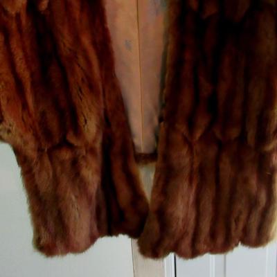 Vintage Ladies Short Over the Shoulders Fur Cape