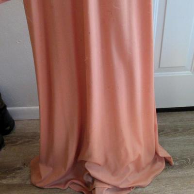 Vintage 1970's Ladies Formal Dress With Hooded Short Jacket